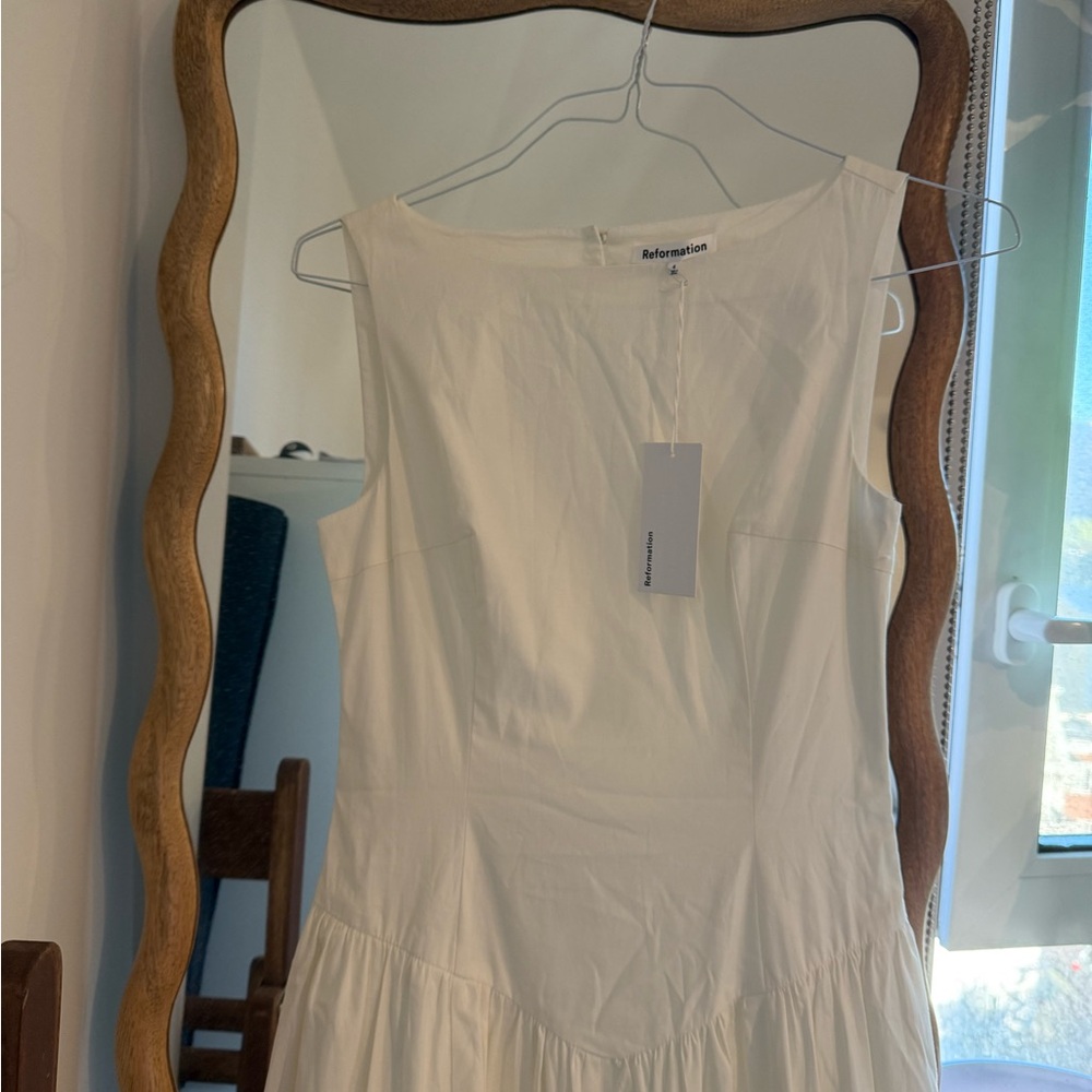 Reformation Elvira Cream Midi Dress